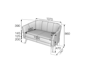 Диван 2-местный Z2 Зара MVK images