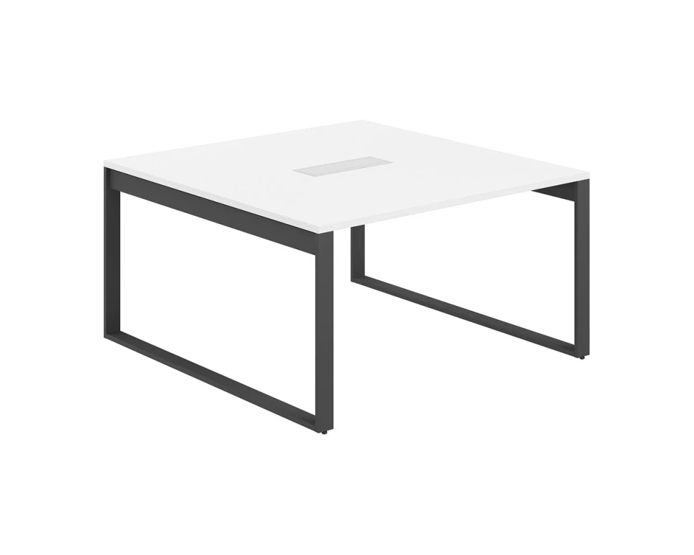 Стол для переговоров 1400х1438х750 Аллегро / Allegro Антрацит/Белый