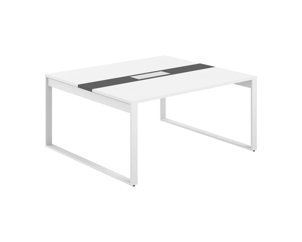 Стол для переговоров составной 1600х1638х750 Аллегро / Allegro Белый/Белый/Антрацит