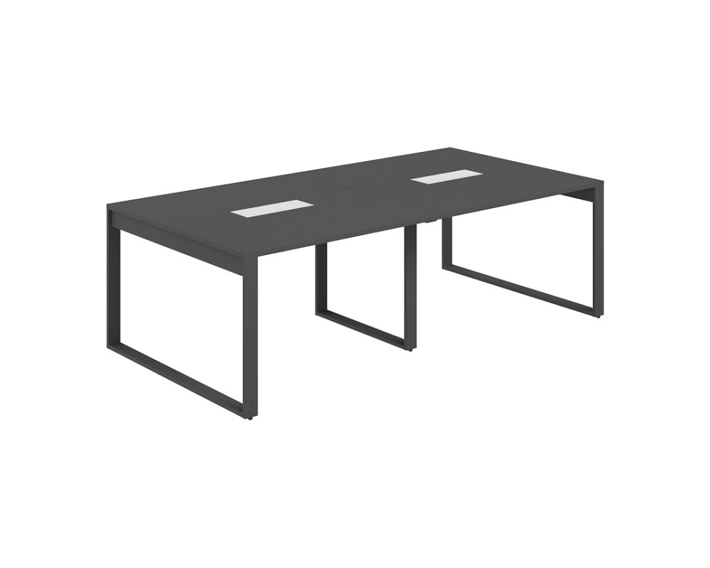 Стол для переговоров 2400х1238х750 Аллегро / Allegro Антрацит/Антрацит