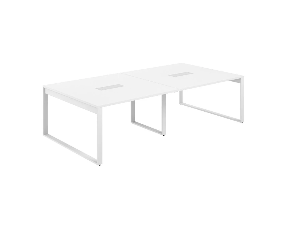 Стол для переговоров 2800х1438х750 Аллегро / Allegro Белый/Белый