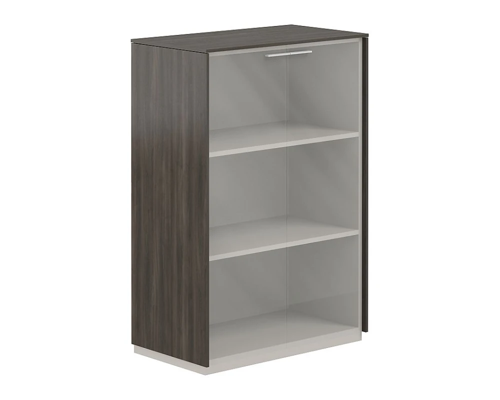 Шкаф средний со стеклом прозр. Атлас / Atlas Брэнсон трюфель