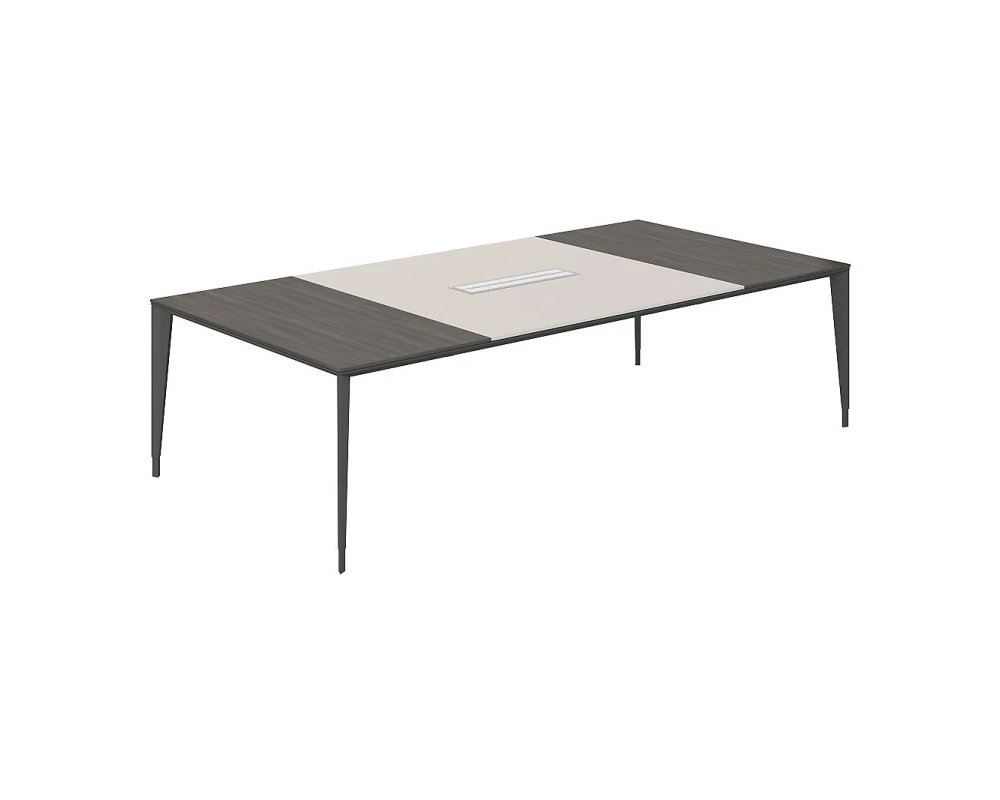 Стол конференц домино вдоль 2200x1050x725 Атлас / Atlas Брэнсон трюфель/Грей Стоун