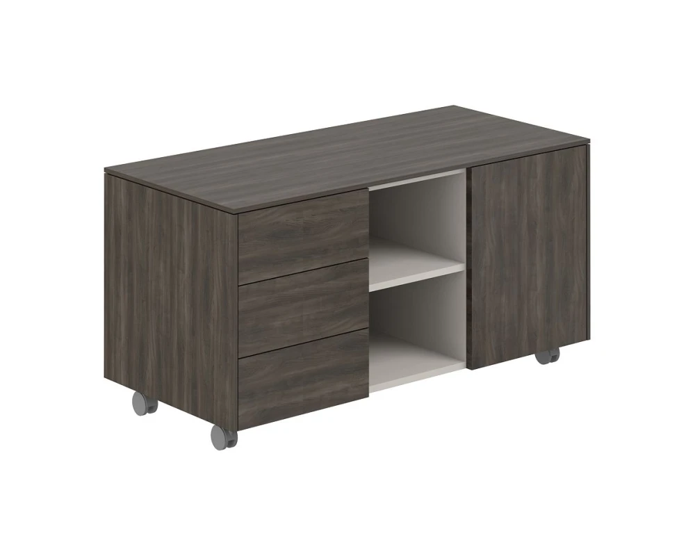 Тумба мобильная 3-х секционная Атлас / Atlas Брэнсон трюфель