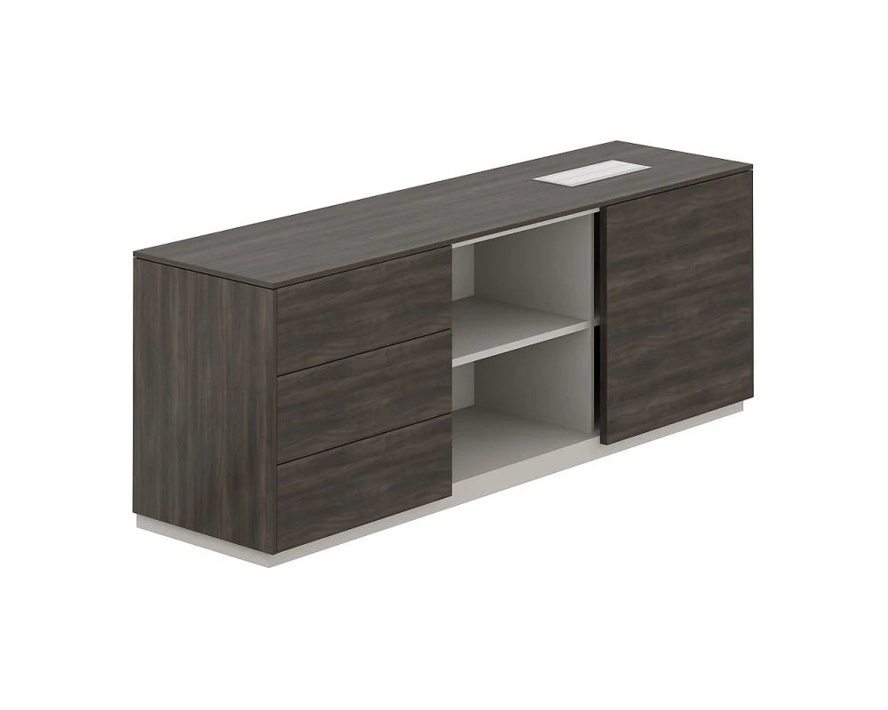 Тумба опорная, 1700x450x620 левая Атлас / Atlas Брэнсон трюфель