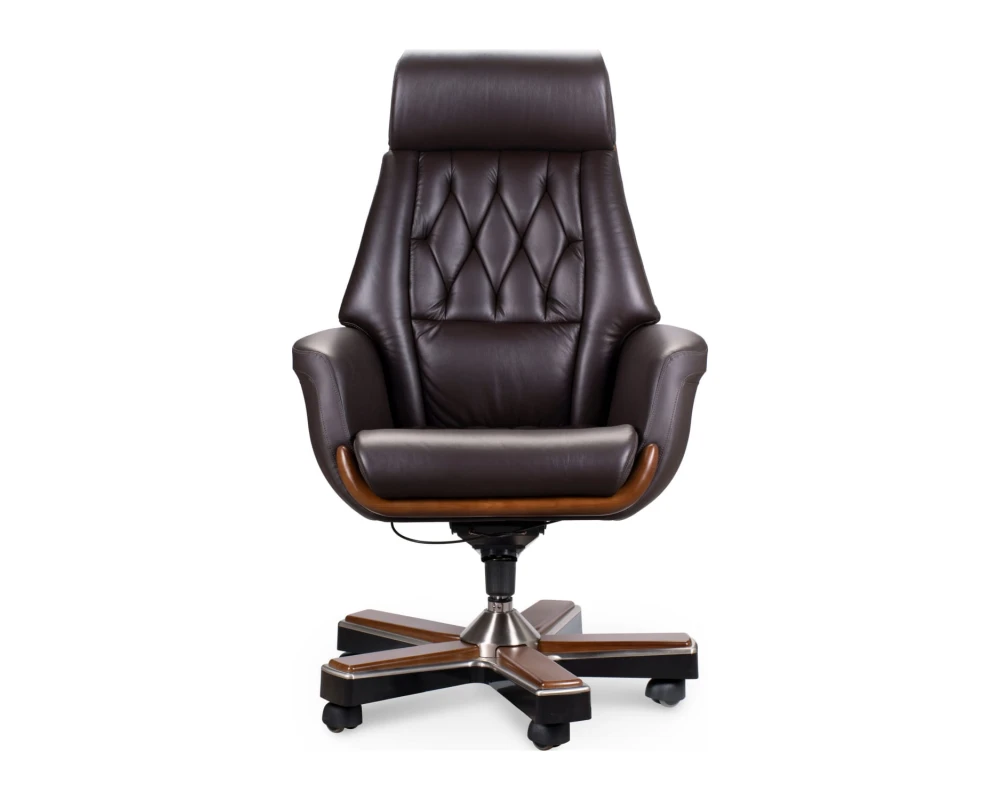 Кресло для руководителя Norden Трон Натуральная кожа, Коричневый