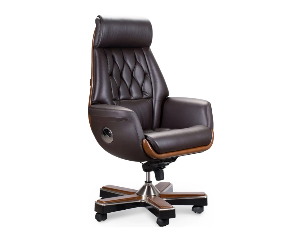 Кресло для руководителя Norden Трон Натуральная кожа, Коричневый