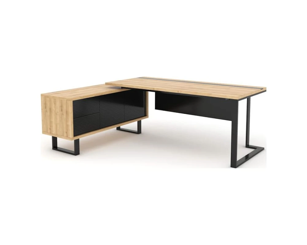 Стол руководителя с одной опорой (монтируемый на тумбу) 180 Зета