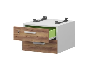 Тумба подвесная для столов на м/каркасе гл.600 мм СМТ2-2ПД.60 432x468x332 Смарт (pt) images