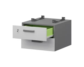 Тумба подвесная для столов на м/каркасе гл.600 мм СМТ2-2ПД.60 432x468x332 Смарт (pt) images