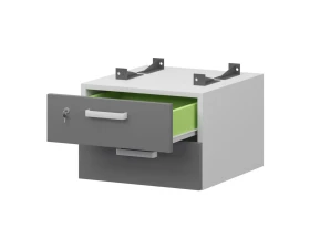 Тумба подвесная для столов на м/каркасе гл.600 мм СМТ2-2ПД.60 432x468x332 Смарт (pt) images