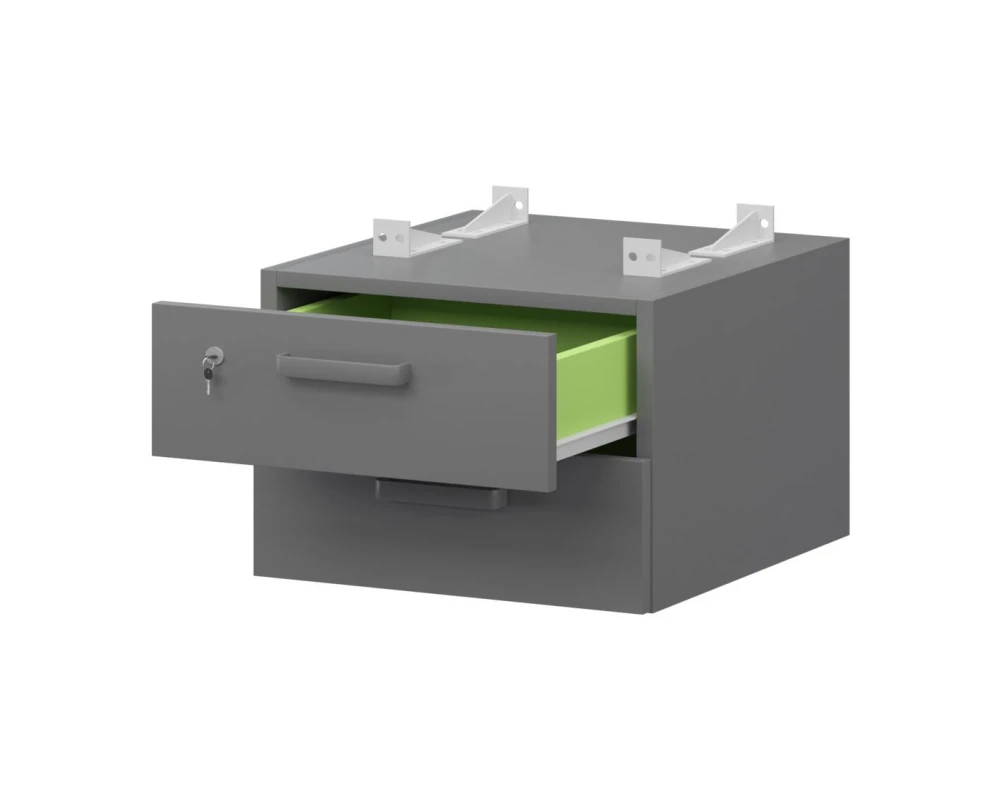 Тумба подвесная для столов на м/каркасе гл.600 мм СМТ2-2ПД.60 432x468x332 Смарт (pt)