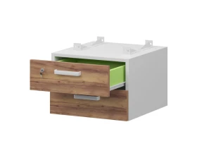 Тумба подвесная для столов на м/каркасе гл.600 мм СМТ2-2ПД.60 432x468x332 Смарт (pt) images