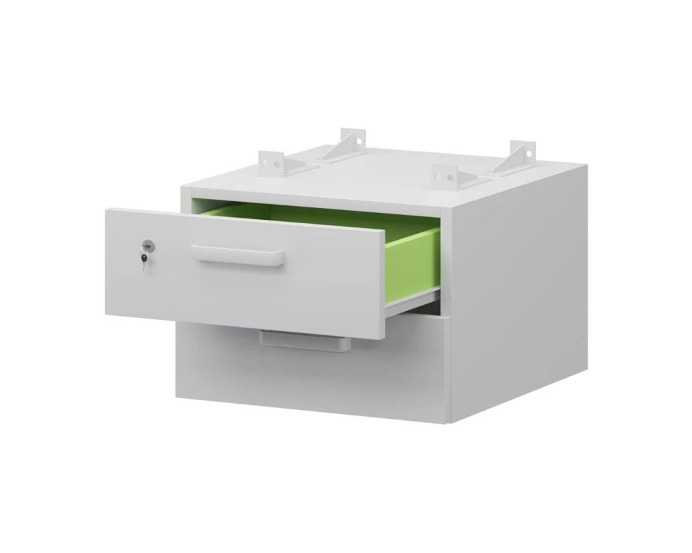 Тумба подвесная для столов на м/каркасе гл.600 мм СМТ2-2ПД.60 432x468x332 Смарт (pt)