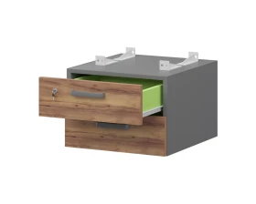 Тумба подвесная для столов на м/каркасе гл.600 мм СМТ2-2ПД.60 432x468x332 Смарт (pt) images