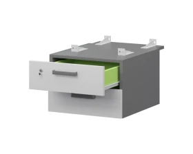 Тумба подвесная для столов на м/каркасе гл.730 мм СМТ2-2ПД.73 432x544x332 Смарт (pt) images