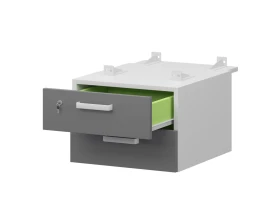 Тумба подвесная для столов на м/каркасе гл.730 мм СМТ2-2ПД.73 432x544x332 Смарт (pt) images