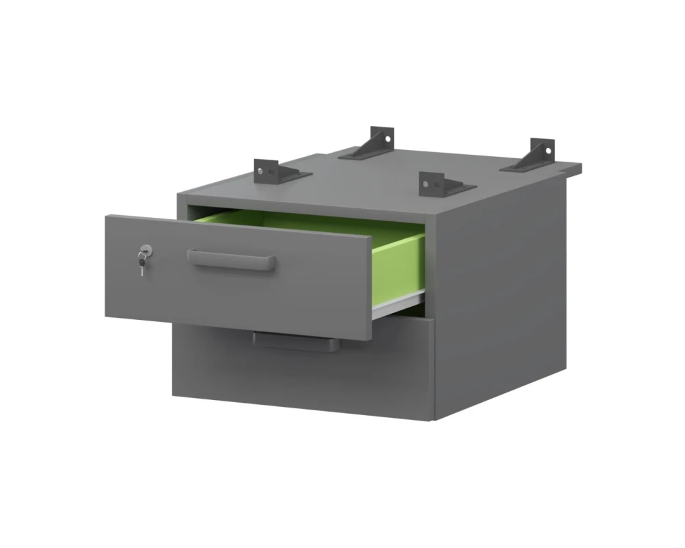 Тумба подвесная для столов на м/каркасе гл.730 мм СМТ2-2ПД.73 432x544x332 Смарт (pt)