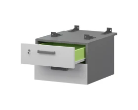 Тумба подвесная для столов на м/каркасе гл.730 мм СМТ2-2ПД.73 432x544x332 Смарт (pt) images