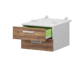 Тумба подвесная для столов на м/каркасе гл.730 мм СМТ2-2ПД.73 432x544x332 Смарт (pt) images