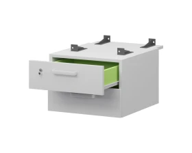 Тумба подвесная для столов на м/каркасе гл.730 мм СМТ2-2ПД.73 432x544x332 Смарт (pt) images