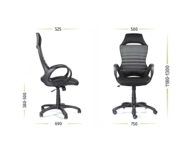 Кресло Тесла М-709 BLACK PL images