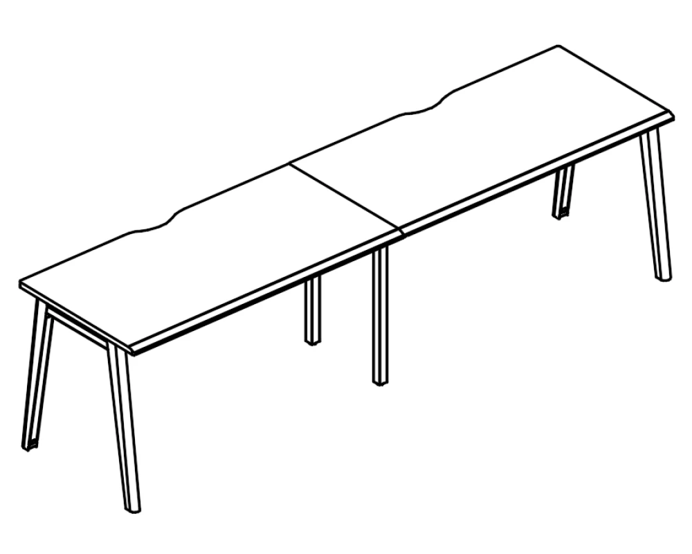 Рабочая станция на каркас МТ 1 скос (2х120) Alta MT