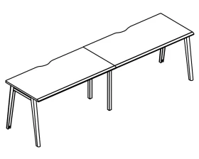 Рабочая станция на каркас МТ 1 скос (2х120) Alta MT images