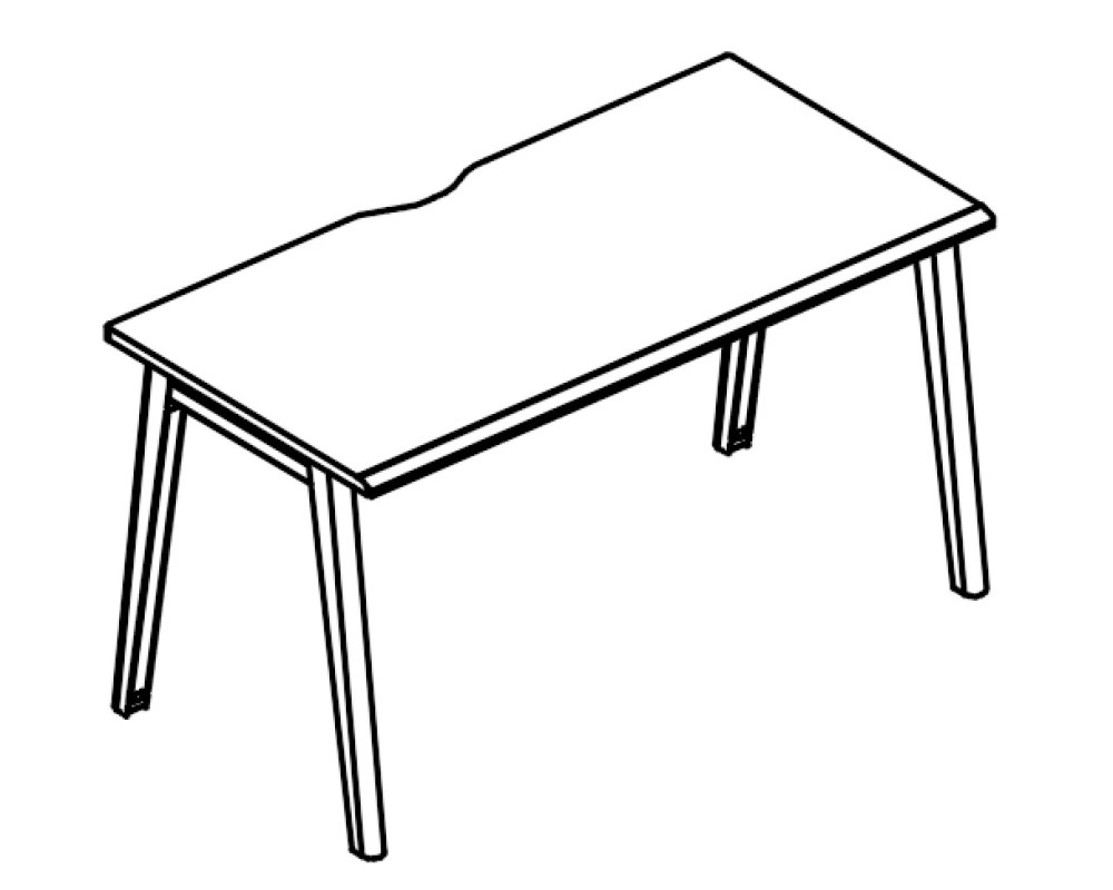 Стол письменный каркас МТ 1 скос Alta MT