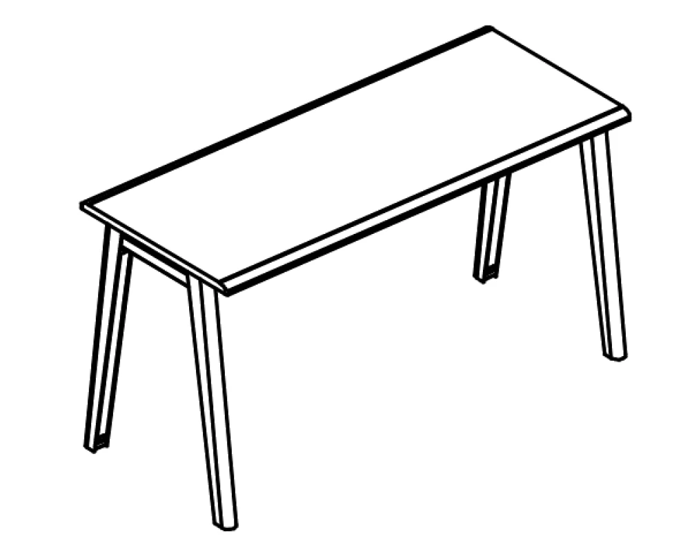 Стол письменный с каркасом МТ 2 скоса Alta MT