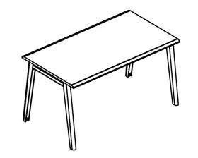 Стол письменный с опорами МТ (2 скоса) Alta MT images