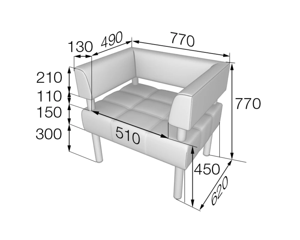 Кресло Bu1-2 Бизнес MVK